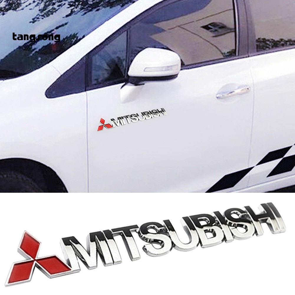 Miếng Dán Logo 3d Bằng Kim Loại Trang Trí Thân Xe Mitsubishi