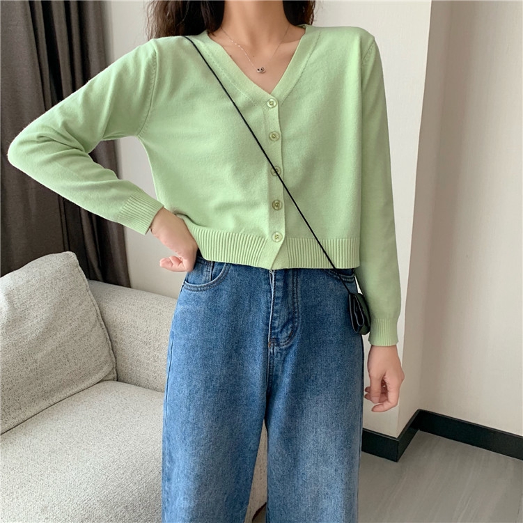 Áo khoác Cardigan dệt kim màu sắc xinh xắn cho nữ | BigBuy360 - bigbuy360.vn