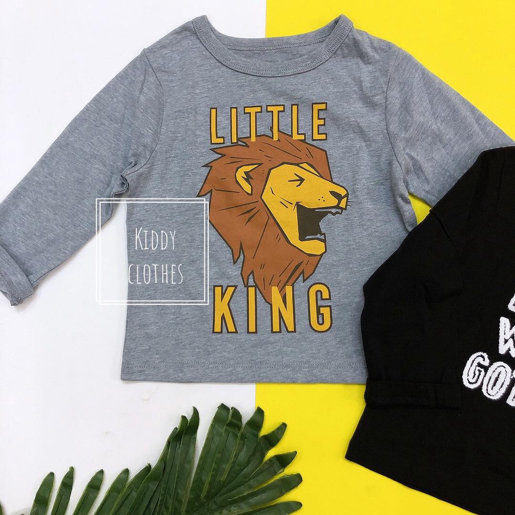 Áo tay dài bé trai chất cotton xuất dư/Áo bé trai tay dài dư xịn thun cotton