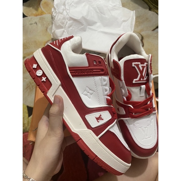 Giày thể thao LV phối đỏ mới nhất 2023