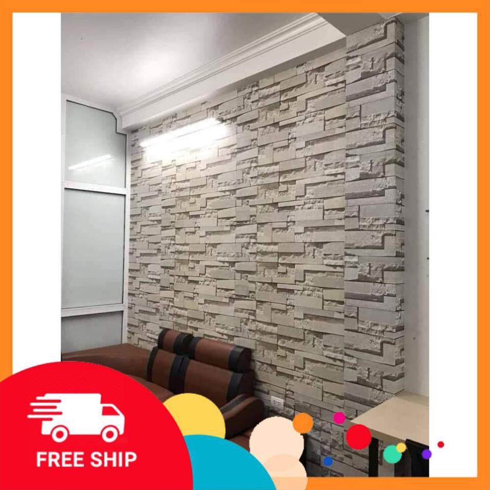 Giấy dán tường ⚡️𝗙𝗥𝗘𝗘𝗦𝗛𝗜𝗣 ⚡️Tranh dán tường loại 10m - phủ Vinyl chống ẩm, mốc - Giúp căn hộ sinh động hơn