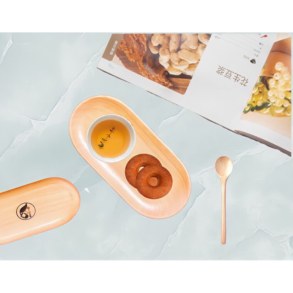 Khay gỗ hình ovan Ohi@ma