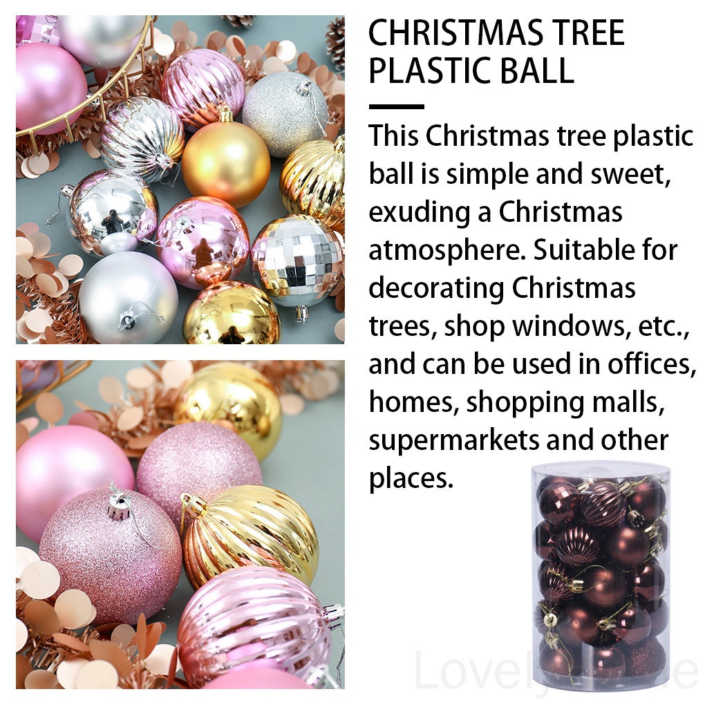 Set 34 Trái Châu Trang Trí Cây Thông Noel