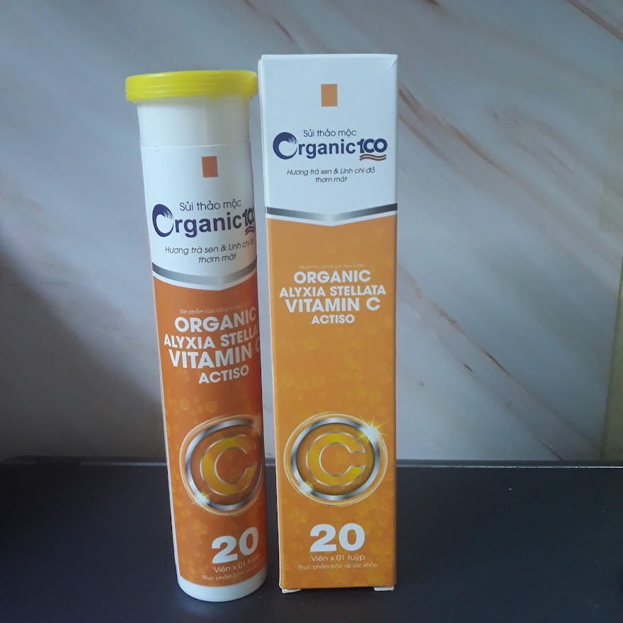 Sủi Thảo Mộc Organic 100 thanh nhiệt, giảm nóng trong 20 viên/tuýp