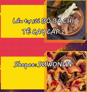 [CÓ SẴN] LẨU TỰ SÔI BA CHỈ BÒ TÊ CAY NHẸ [ SIZE TO