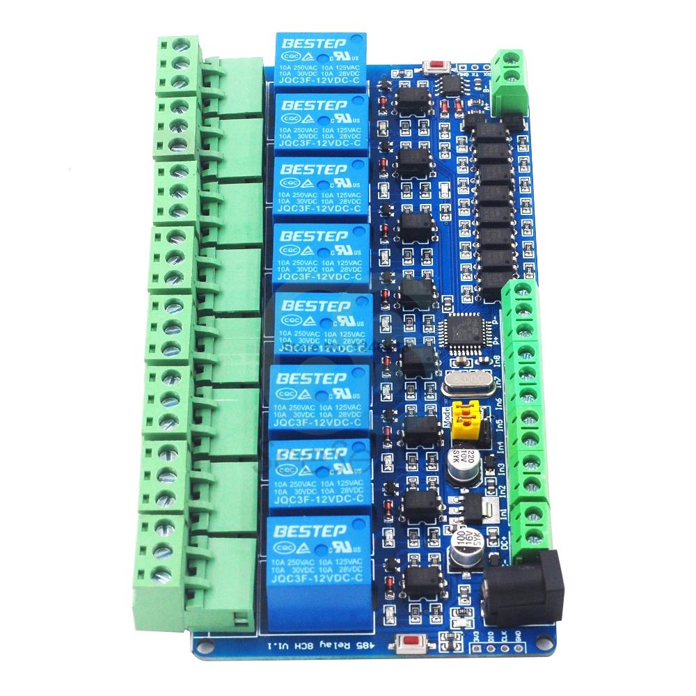 Mô Đun Rơ Le Rs485 / Ttl 8 Kênh 12v