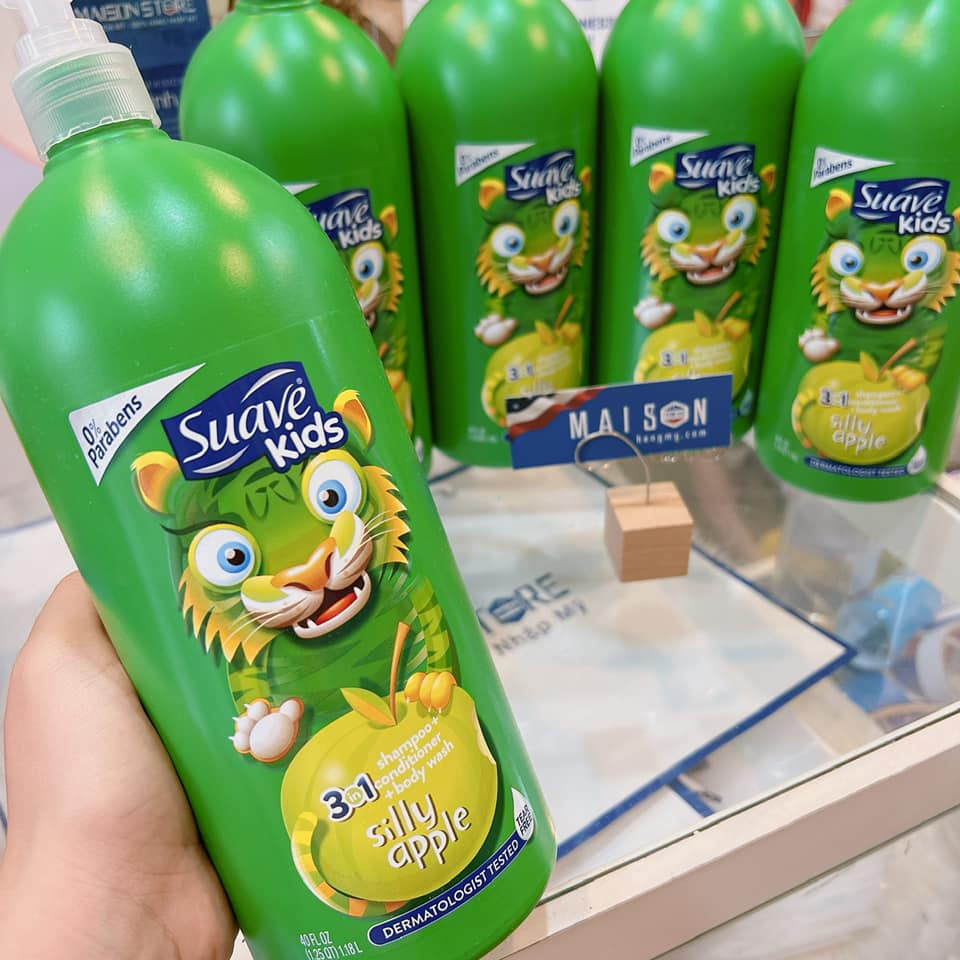 SỮA TẮM GỘI TRẺ EM 3 IN 1 SUAVE KIDS HƯƠNG TRÁI CÂY  - Hàng Nhập USA Chính Hãng