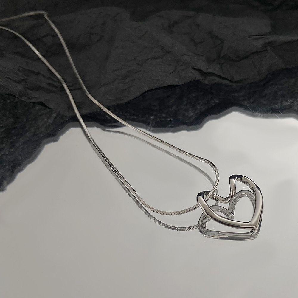 Vòng cổ Xương Rắn Mặt Hình Trái Tim Phong Cách Vintage Thời Trang