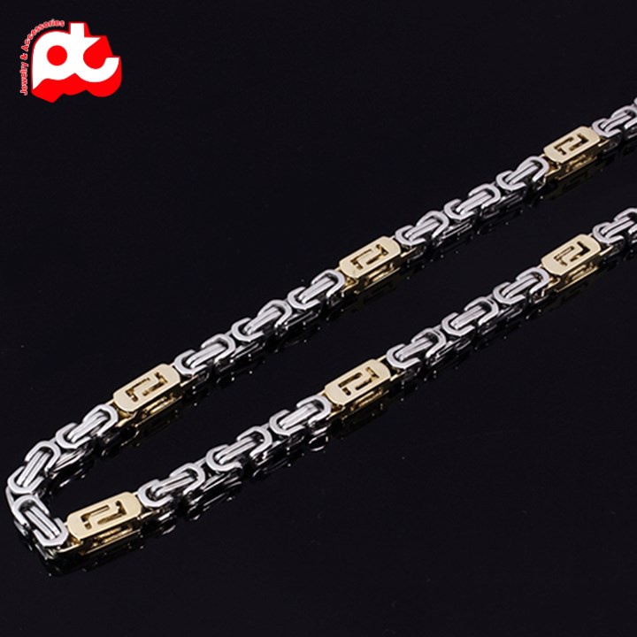 Dây chuyền nam titan cao cấp đẹp sang trọng inox thép không gỉ trangsucpt kích cỡ 5mm màu trắng PTDCNA42