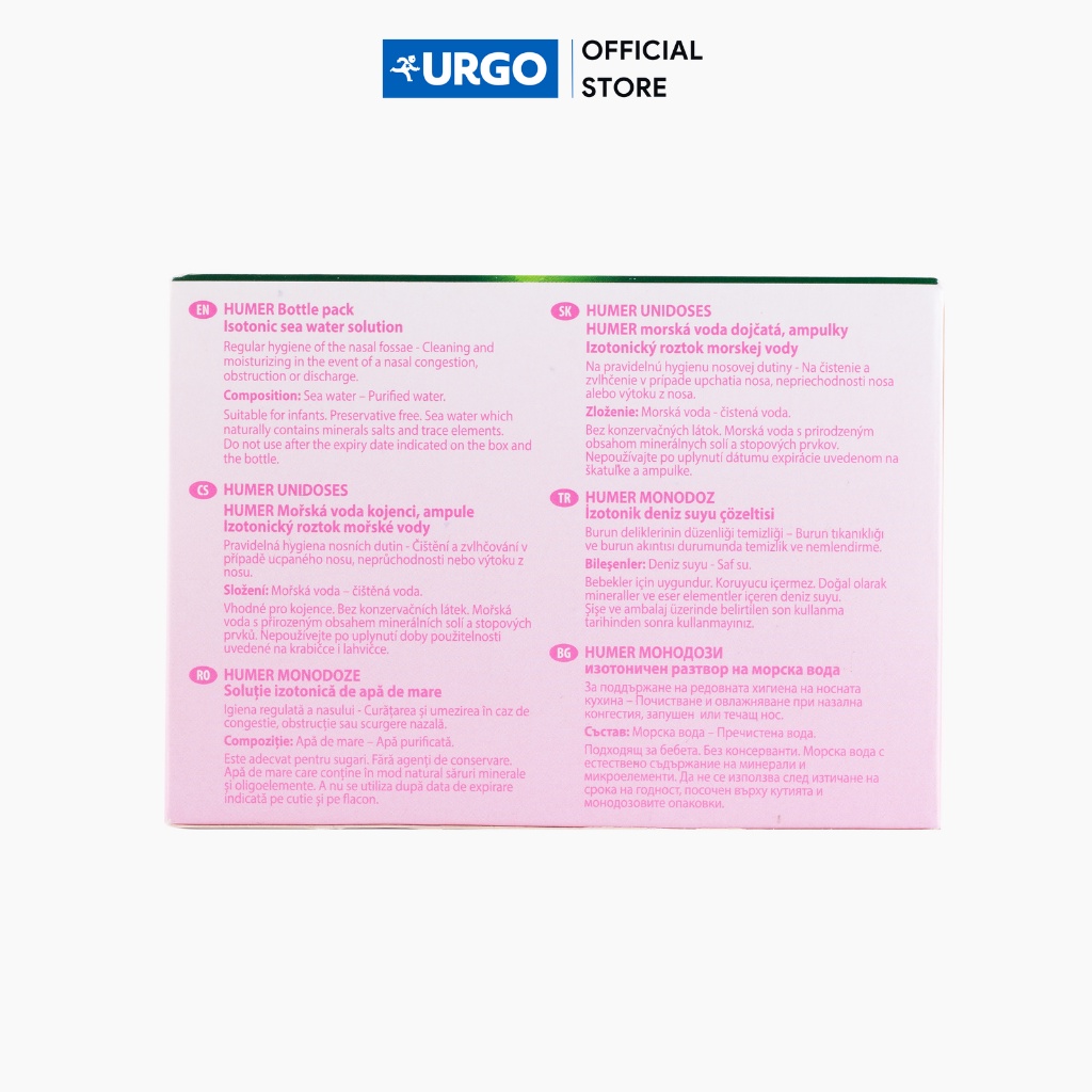 Dung dịch nước biển tinh khiết vô trùng Humer Unidoses