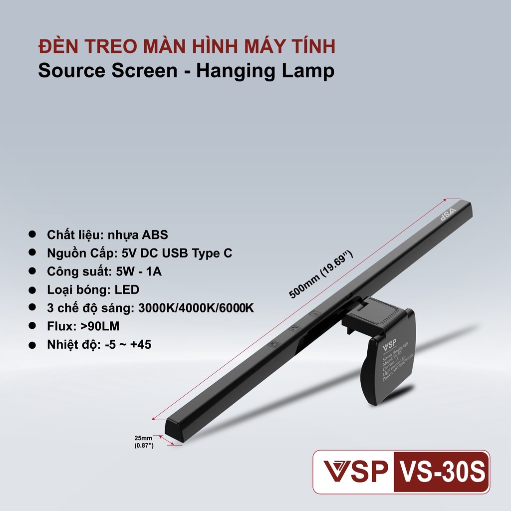 Đèn Treo Màn Hình Máy Tính VSP VS-30S