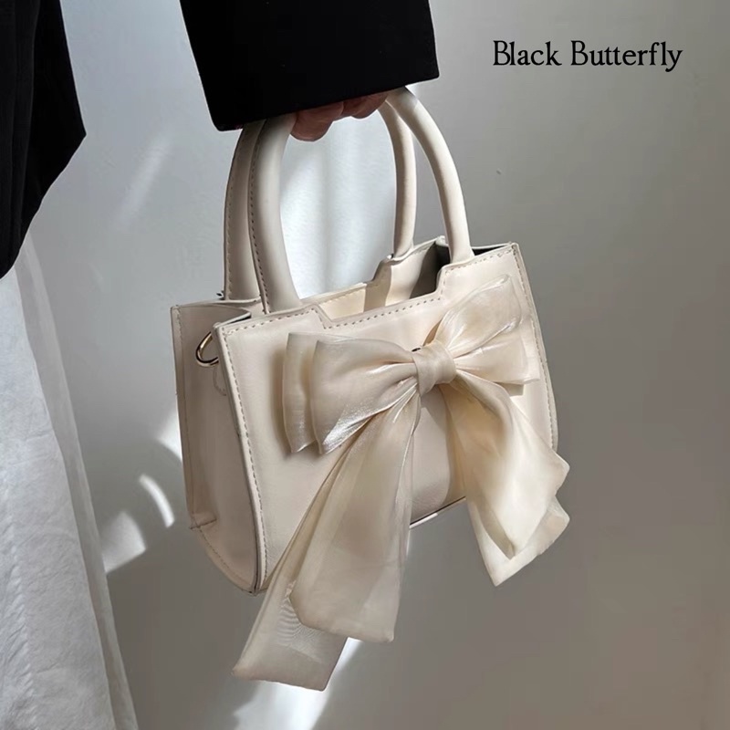 Túi đeo chéo kiểu hộp đính nơ Butterfly (ảnh thật ở cuối)