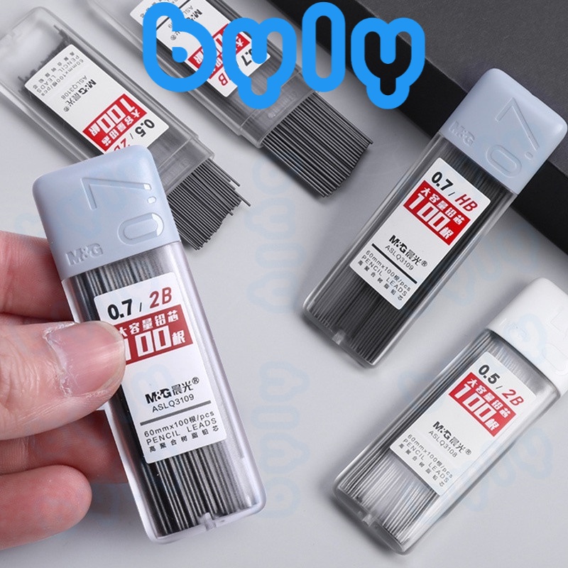 Tuýp 100 cái ruột bút chì bấm 2B ngòi 0.5mm M&G ASLQ3108 - ByLy Store