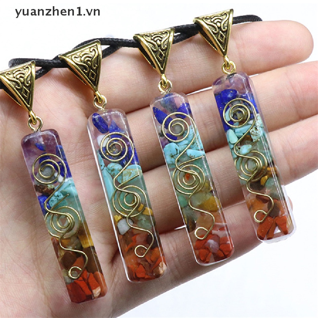 Vòng cổ Mặt Kim Tự Tháp Orgonite 7 Luân Xa Dành Cho Nam