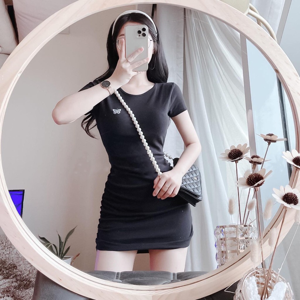 Váy body rúm hông 💖FREESHIP💖 Đầm ôm chất bo tăm dáng cực xinh AD62 SUNNY | BigBuy360 - bigbuy360.vn