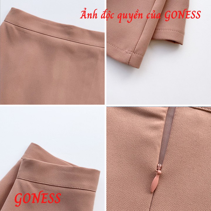 [Mã WASTUP giảm 10% tối đa 30K đơn 99K] Chân Váy Vải Vintex Cạp Cao Dáng Chữ A Màu Hồng Thời Trang GONESS | BigBuy360 - bigbuy360.vn