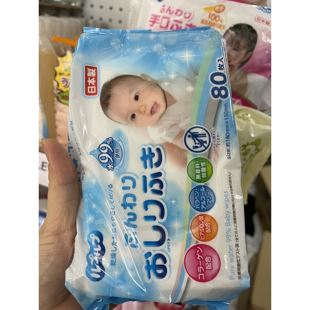[CHÍNH HÃNG] Khăn giấy ướt không mùi không chất bảo quản 99% nước tinh khiết Life do.Plus Nhật