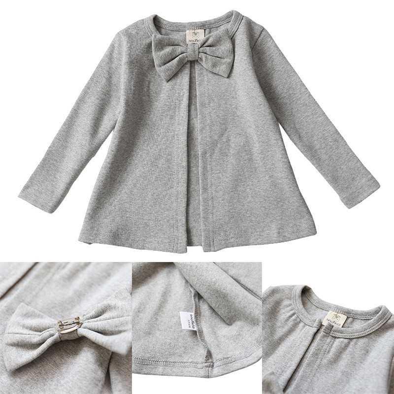 Áo cardigan cổ thắt nơ cho bé