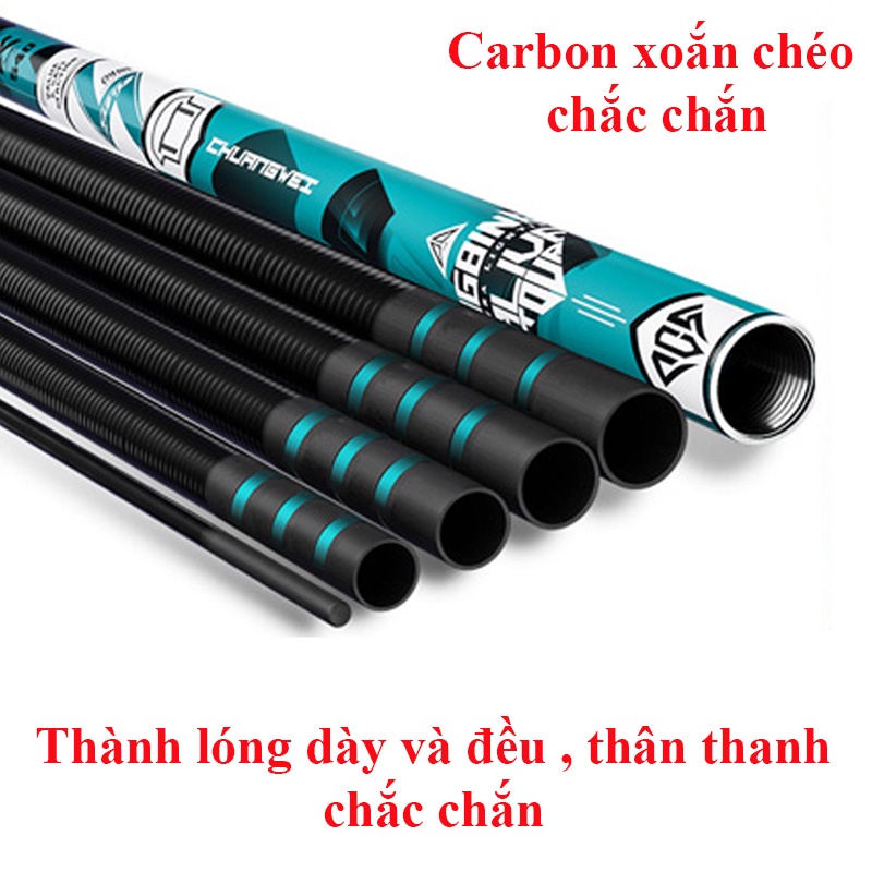 [TẶNG THÊM ĐỌT PHỤ  + NHẪN CẦN CÂU ]Cần Câu Đơn , Cần Câu Tay ChuangWEi 4H 5H 6H đủ size 3m6 - 7m2 cao cấp CC-2