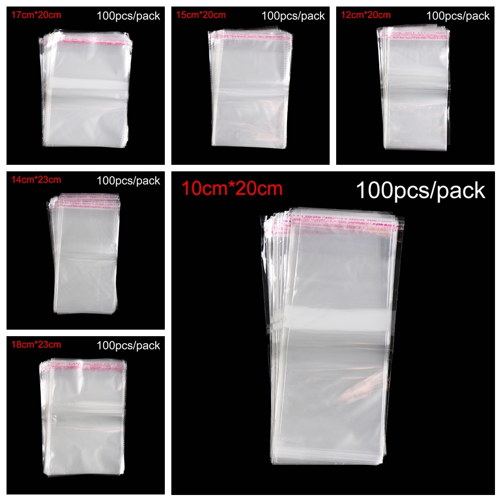 Set 100 Túi Bóng Kính Đựng Đồ Đa Năng Tiện Dụng Màu Trong Suốt | BigBuy360 - bigbuy360.vn