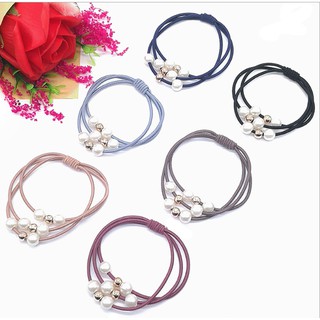 Dây Cột Tóc Đính Ngọc Trai Đơn Giản Cho Nữ