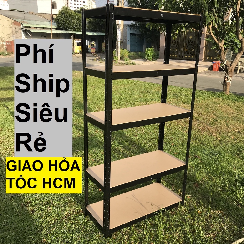 [Giao Hỏa Tốc] Kệ Sắt V Lỗ 5 Tầng 90x40x180cm JIROSHI Nhật Bản - Kệ Sắt Đa Năng Đựng đồ