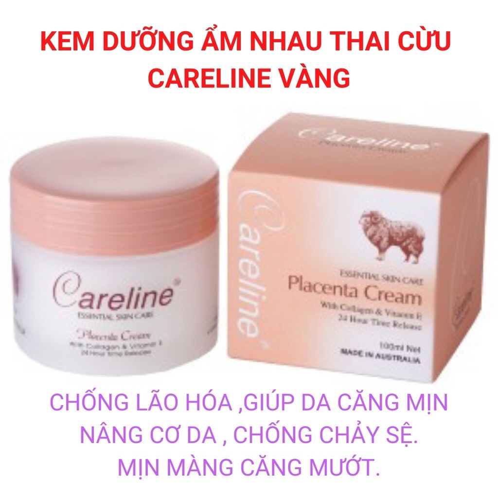 Kem dưỡng ẩm trắng da nhau thai cừu careline Úc chính hãng 100g