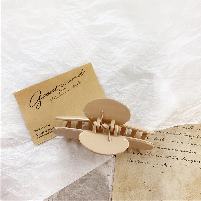 Oval Hollow Hair Claw Transparent Bath Hair Clip Hair Clamps Women Hairpin