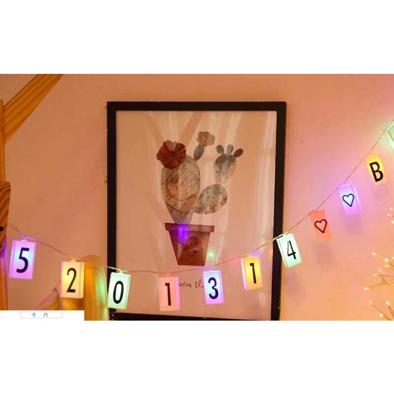 Bảng Chữ Đèn Led Trang Trí 3 Kiểu  Chữ HAPPY BIRTHDAY,5201314,MERY CHRISTMAS.