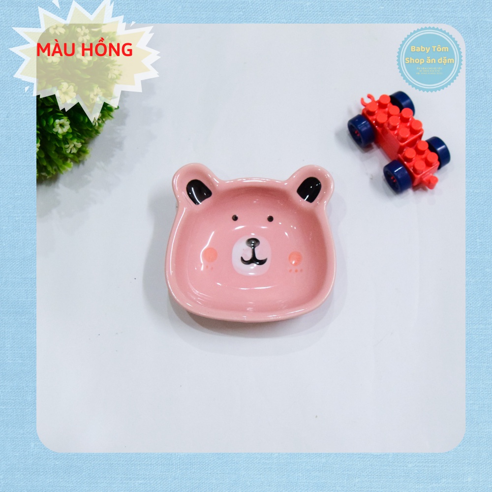 Bát ăn dặm gốm sứ hình Gấu ngộ nghĩnh 90ml NPP Baby Tôm