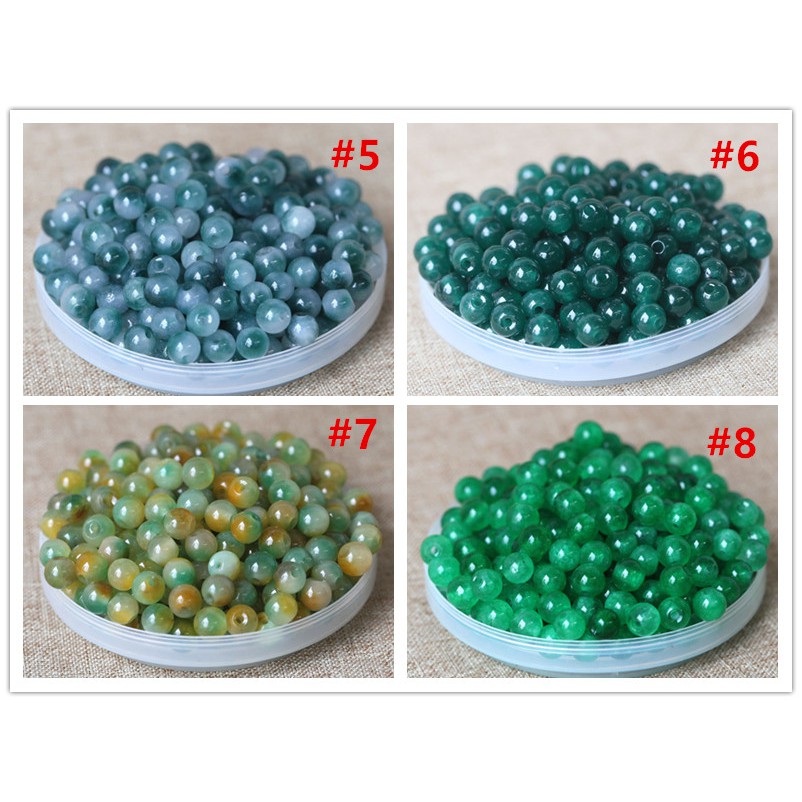 Bộ 100 Hạt Đá Tròn Tự Nhiên 3-6Mm