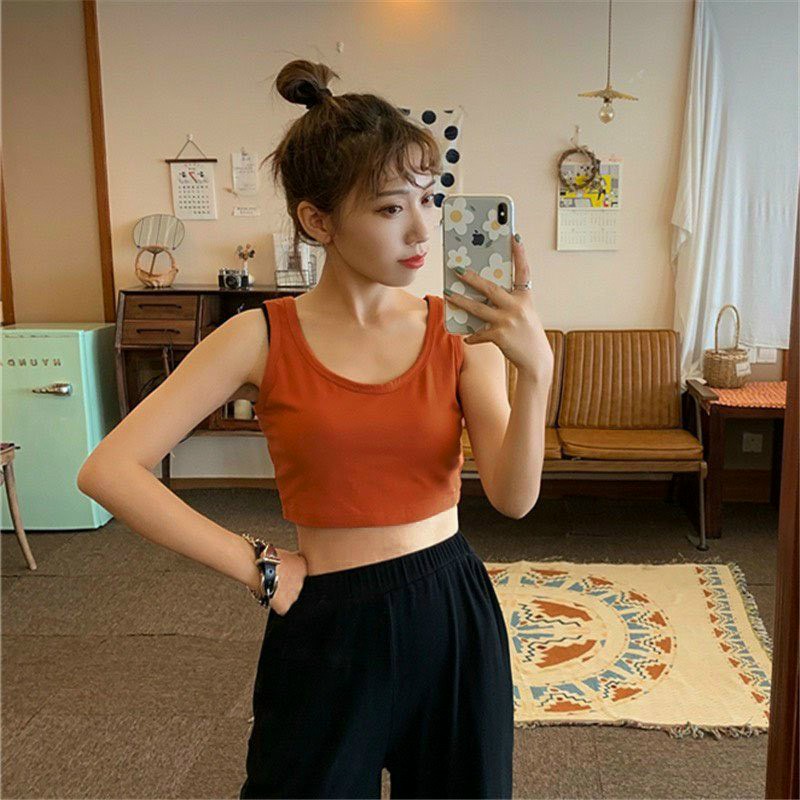 Áo ba lỗ nữ croptop siêu xinh dáng áo 3 lỗ ôm chất borip cotton dày mịn co dãn tốt, áo freesize - AT22-25