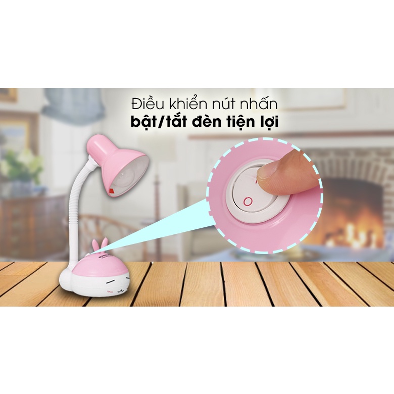 Đèn Học Chống Cận Để Bàn SUNHOUSE 6W Có 2 Màu Ánh Sáng Trắng Vàng - Bảo Hành 12 Tháng