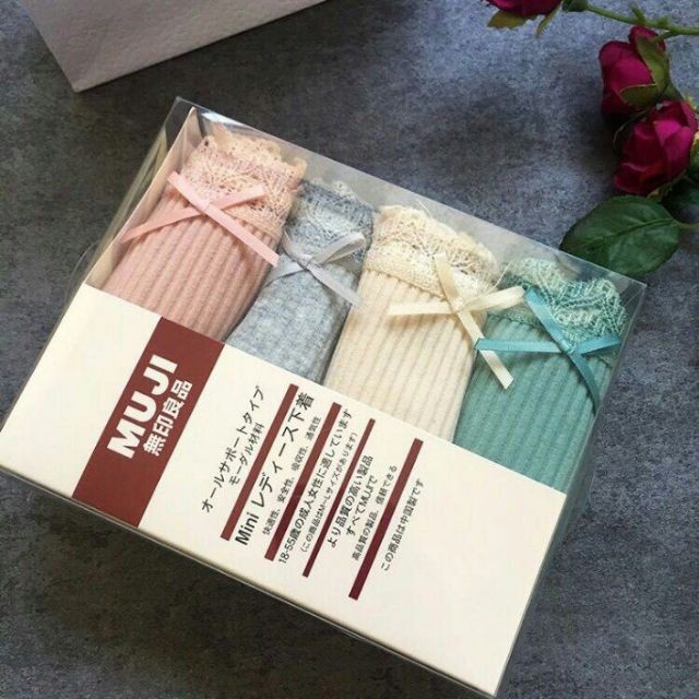 Quần chip coton cao cấp_Set 4 quần chip Muji Nhật | BigBuy360 - bigbuy360.vn