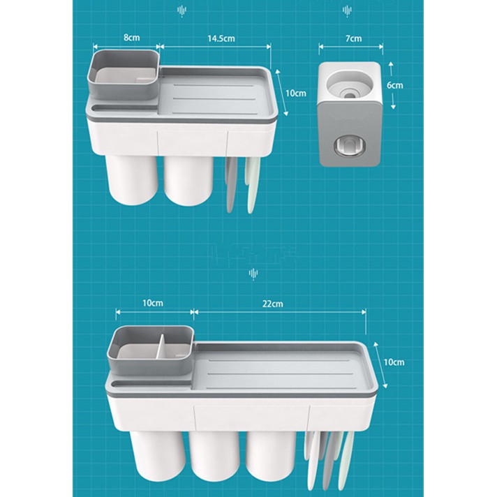 OUSUWO Giá đỡ bàn chải đánh răng chất liệu thân thiện với môi trường phong cách Bắc Âu