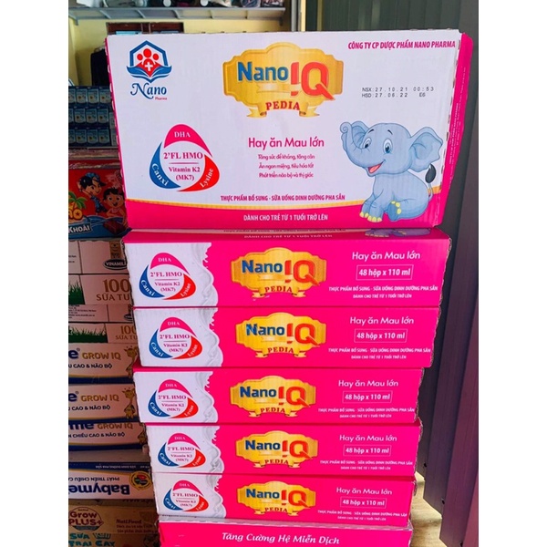 1 thùng sữa bột pha sẵn NaNo IQ 110ml