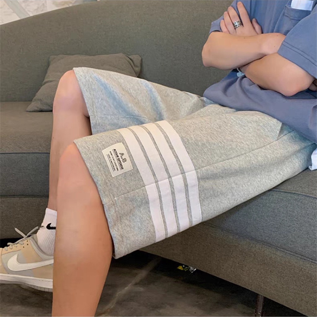 Quần Shorts Nam Basic Dáng Suông Phối Sọc Đơn Giản Lưng Thun Co Giãn Thời Trang ZENKODLMEN SHORTS NAM 9000016