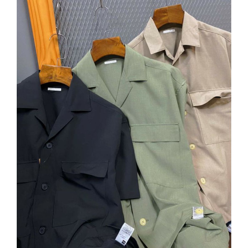 Sơ Mi Nam Cộc Tay Gu Uni Smart Work Easy Iron