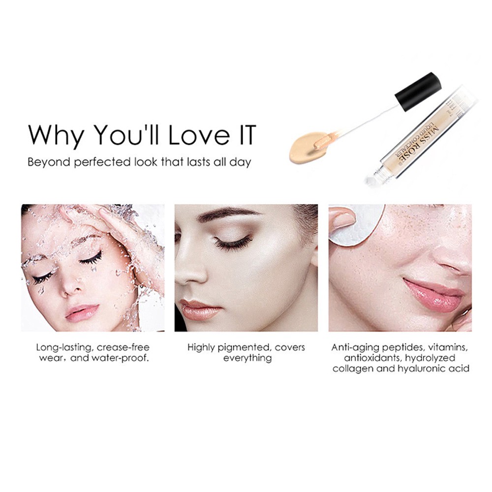 Kem che khuyết điểm MISS ROSE dạng lỏng chống nước lâu trôi tạo đường viền dành cho nữ | BigBuy360 - bigbuy360.vn