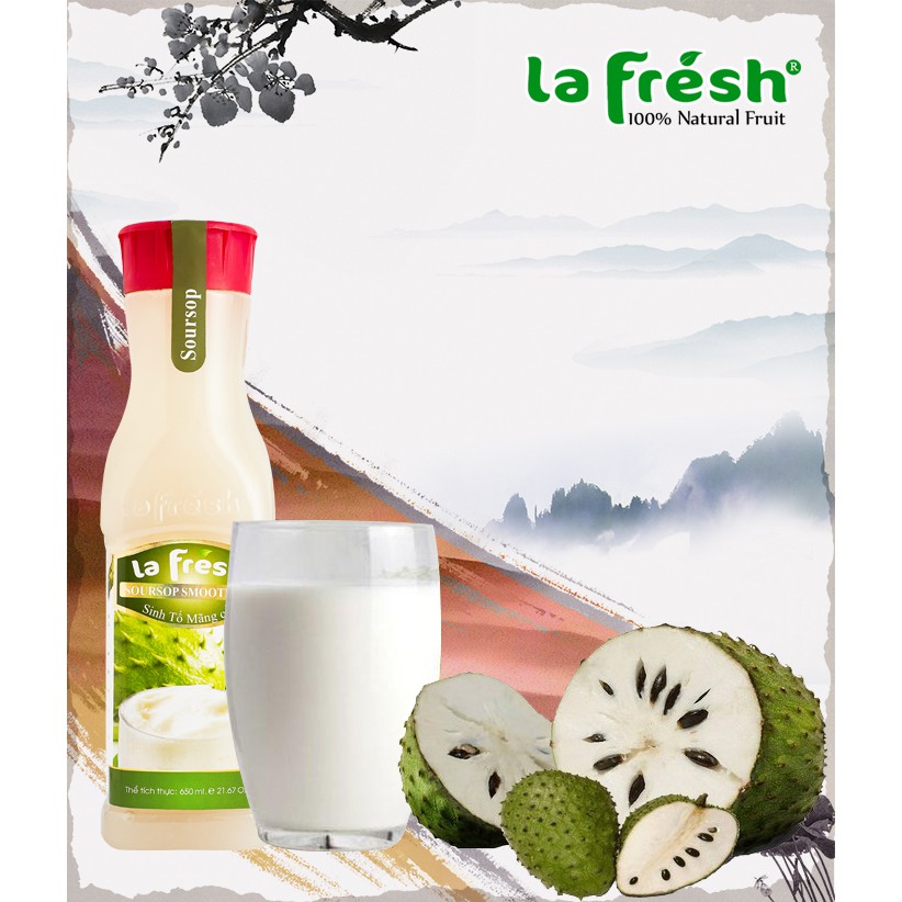 Nước Cốt Mãng Cầu Xiêm Lafresh Đà Lạt chai 650ml