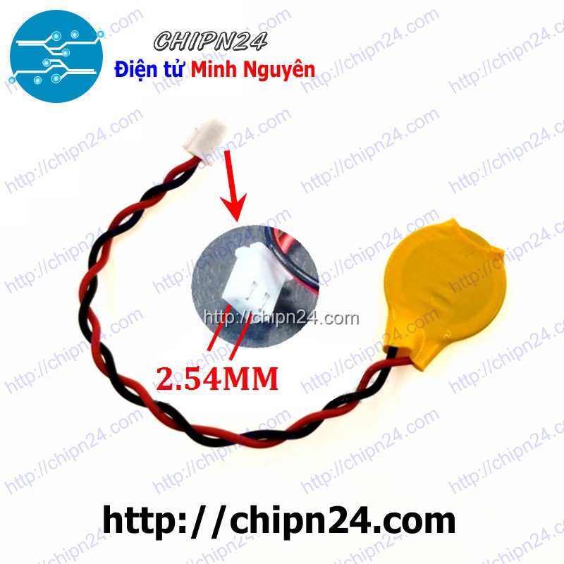 [1 VIÊN] Pin CR2032 có dây 2.54mm (Pin CMOS có dây)