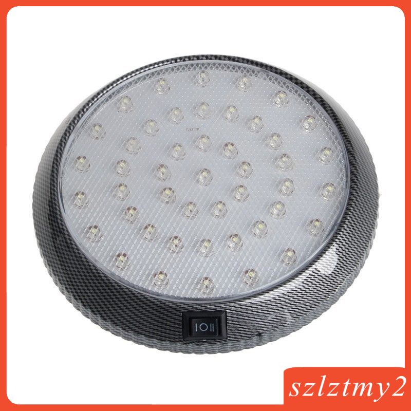 Set 2 Đèn LED Tròn 46 Bóng 12V Gắn Trần Xe Hơi / Tàu Thuyền