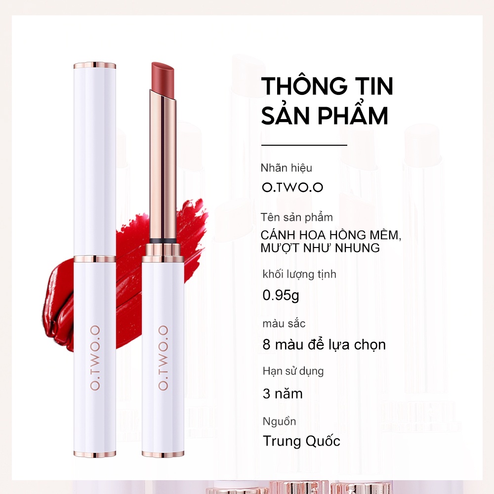 Son môi O.TWO.O màu lì trang điểm nhẹ nhàng dưỡng ẩm 45g