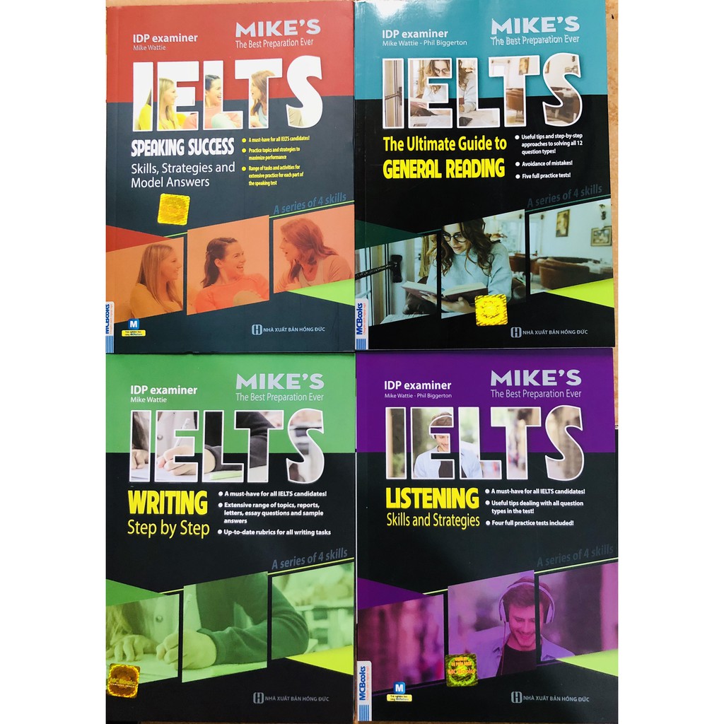 Sách - Combo Trọn Bộ 4 cuốn General Ielts Mike