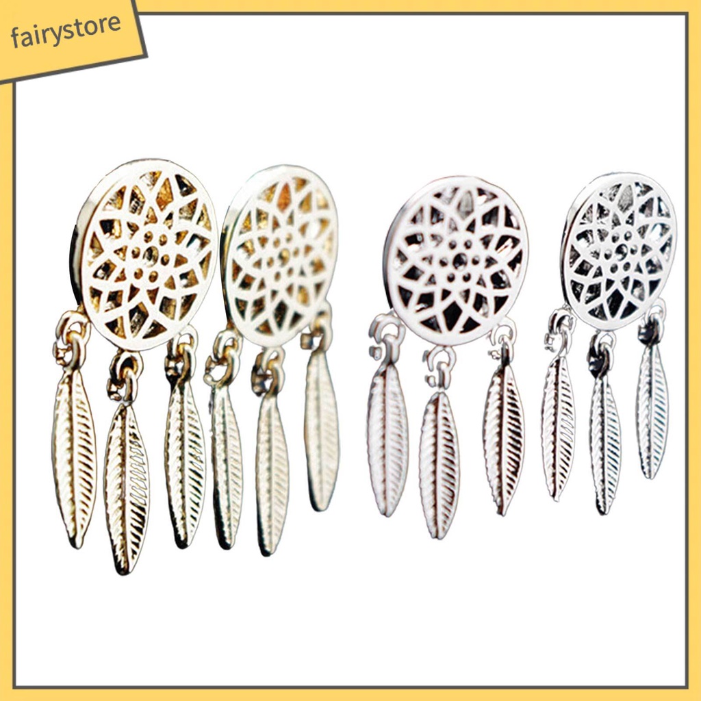 Hoa Tai Dáng Dài Hình Dream Catcher Phong Cách Bohomian