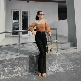 QUẦN JEANS ỐNG LOE LƯNG CAO (KÈM VIDEO HÌNH THẬT)