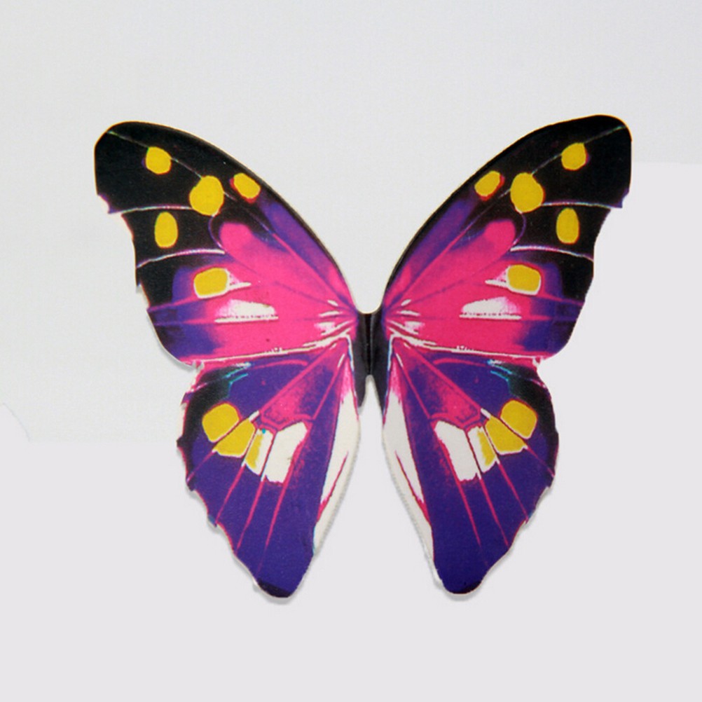 Set 50 Que Cắm Trang Trí Bánh Hình Bướm Màu Cầu Vồng DIY