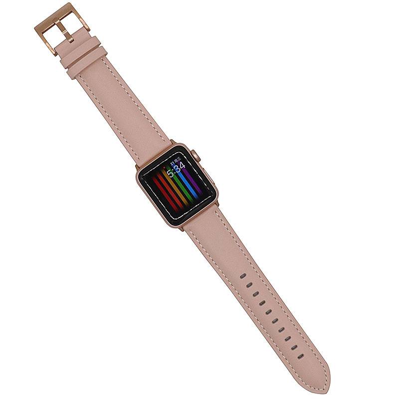 IPHONE Dây Đeo Bằng Da Có Khóa Kim Loại Cho Đồng Hồ Thông Minh Apple Watch Series 6 5 3 4 2 Se Kích Thước 38mm 40mm 42mm 44mm