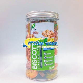 [Hộp 300g] Bánh BISCOTTI GreenFood 5 vị nguyên cám KHÔNG ĐƯỜNG dành cho người ăn kiêng, giảm cân, tiểu đường - Tôm Vàng