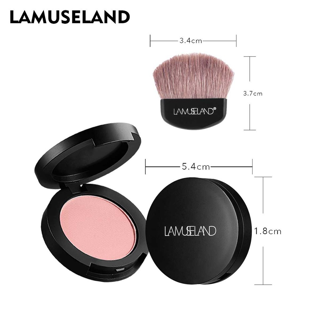 Phấn má hồng LAMUSELAND LAS301 kèm cọ tiện dụng 30g